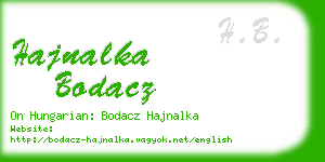 hajnalka bodacz business card